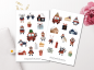 Preview: Winter Tiere Sticker Set